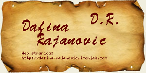 Dafina Rajanović vizit kartica